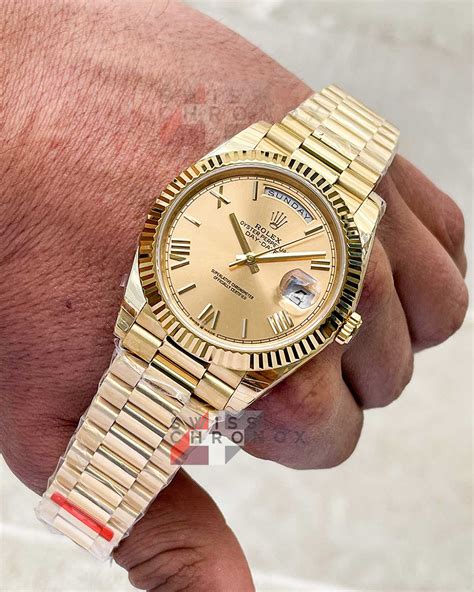 rolex day date 40 champagne